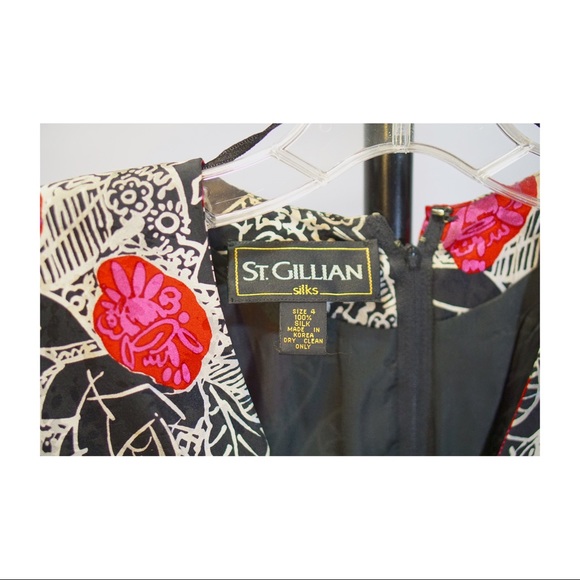 SIZE 4 ST. GILLIAN PINK & BLACK DRESS - Picture 5 of 5